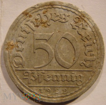50 Pfennig 1922 A - Berlin