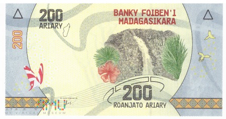 Madagaskar - 200 ariary (2017)