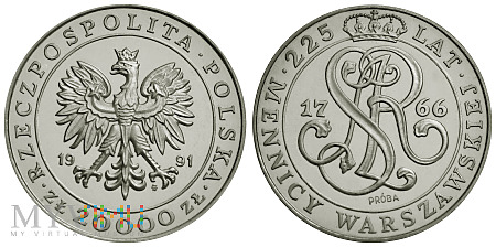 Duże zdjęcie 20 000 złotych, 1991, 225 Lat Mennicy Warszawskiej