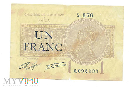 Francja - 1 Francs 1922r.
