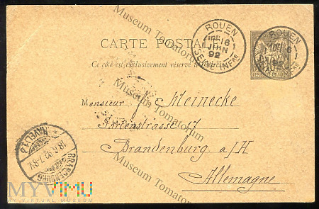 Francuska Poczta - 1892