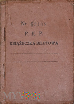 Książeczka biletowa PKP na lata 1939 - 1940