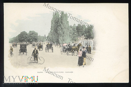 Paryż - Bois de Boulogne. Cascade - 1900