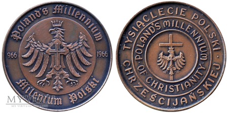 Tysiąclecie Polski Chrześcijańskiej medal 966-1966