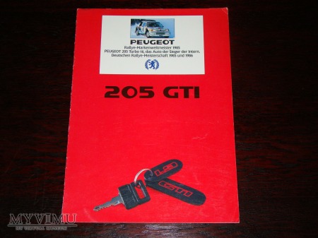 Prospekt Peugeot 205 GTi
