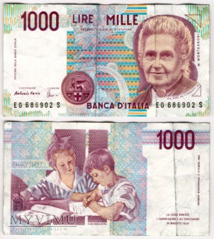 Duże zdjęcie Włochy, 1000 Lirów 1990r.