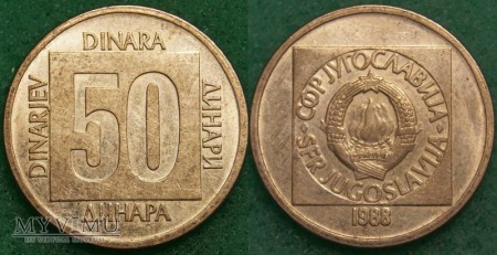 Duże zdjęcie Jugosławia, 50 DINARÓW 1988