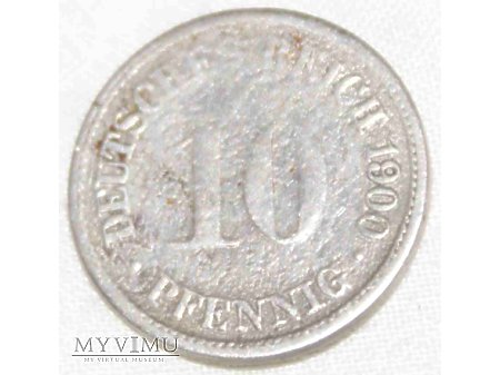 10 pfennig 1900 F