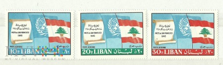 Flags of UNO and Lebanon