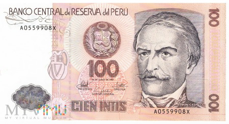 Peru - 100 intis (1987)