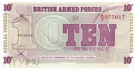 Duże zdjęcie Wielka Brytania (BAF) - 10 nowych pensów (1972)