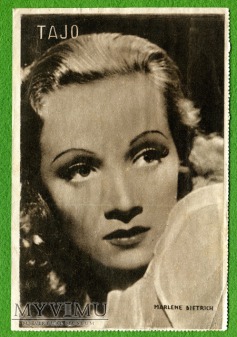 Marlene Dietrich ulotka reklamowa baru Hiszpania