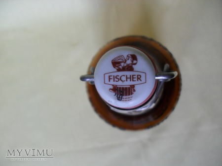 Butelka szklana po piwie "FISCHER" - kabłąkowa