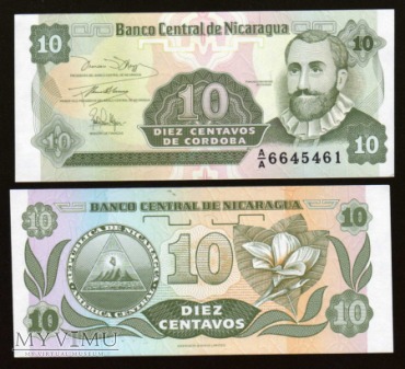 Duże zdjęcie Nicaragua - P 169 - 10 Centavo - 1991