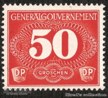 Postgebührenmarke 50 groszy