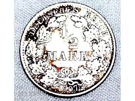 1/2 marki 1907 A srebro