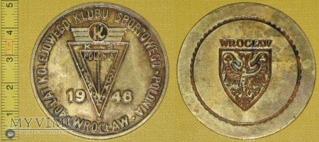 Medal kolejowy - sportowy KKS Polonia Wrocław