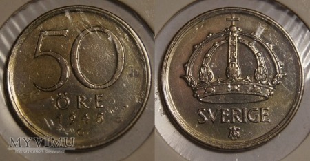 Szwecja, 50 Öre 1945