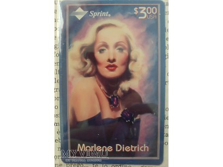 Duże zdjęcie Marlene Dietrich Karta Telefoniczna SPRINT USA