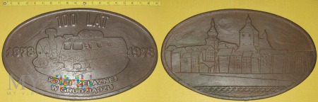 Medal kolejowy 100-lecia kolei w Grudziądzu