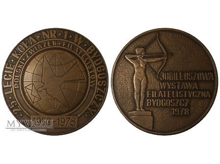 Duże zdjęcie 25-lecie koła PZF nr 1 w Bydgoszczy medal 1978