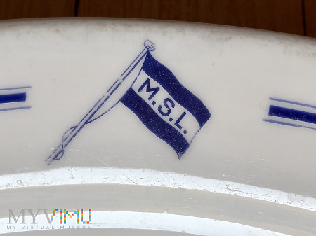 Półmisek ze statku linii MSL:Med Sun Lines, Grecja