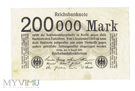 Niemcy - 200,000 Mark 1923r.