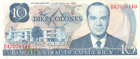 Kostaryka - 10 colónów (1986)