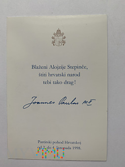 Obrazek papieski wizyta Jana Pawła II w Chorwacji