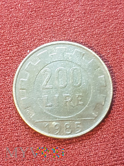 Włochy- 200 lirów 1985 r.