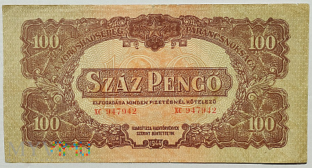 Węgry 100 pengo 1944