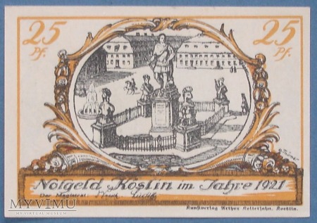 25 Pfennig 1921 r - Köslin - Koszalin