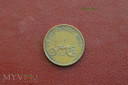 Moneta norweska: 50 øre