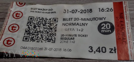 Duże zdjęcie Bilet z biletomat mobilnego