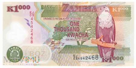 Duże zdjęcie Zambia - 1 000 kwacha (2008)