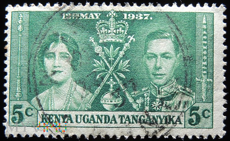 Kenia Uganda Tanganika 5c Jerzy VI