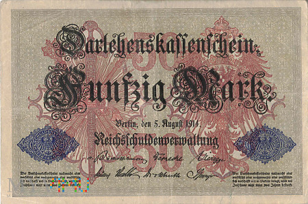 Niemcy (Darlehnskassenschein) - 50 marek (1914)