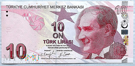 Turcja 10 lir 2009