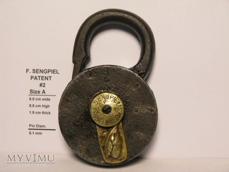 F. Sengpiel Patent Padlock, #2- Size A"