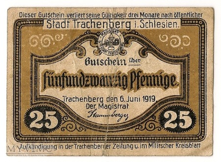 Trachenberg-Zmigrod 25 Pfennige