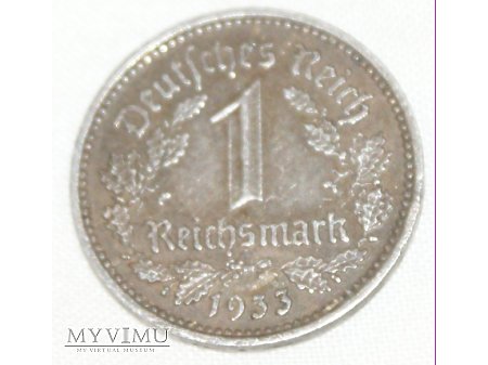 1 Reichsmark 1933 G nikiel