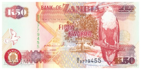 Duże zdjęcie Zambia - 50 kwacha (1992)