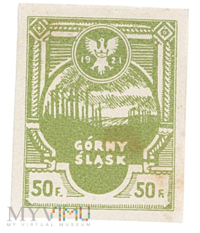 Duże zdjęcie Powstańczy znaczek pocztowy- 1921- 50 fenigów