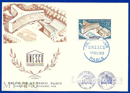 7.Postkarte-U.N.E.S.C.O.1 5.11.1958