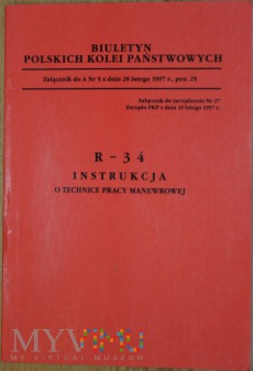 1997 - R-34 Instrukcja o technice pracy manewrowej