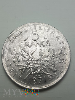 Duże zdjęcie Francja-5 franków 1971 r.