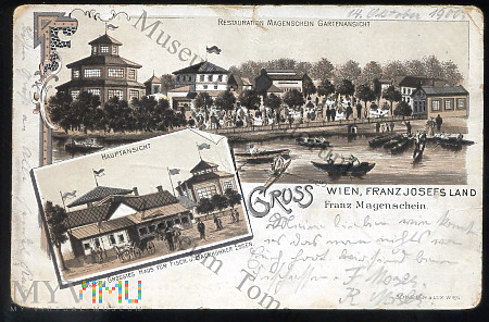 Wiedeń - Restaurant Magenschein Gartenansicht 1900