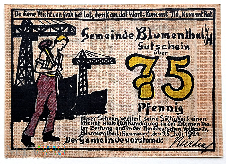 Blumanthal 75 pf 1921
