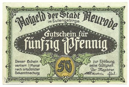 50 pfennig 1921 Nowy Ratusz