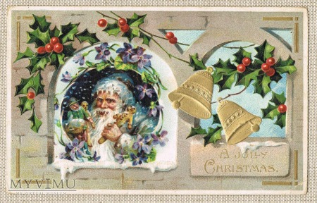 1909 Santa Claus in Blue with Toys